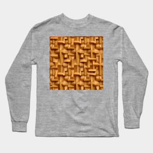 Wood Cross Pattern Long Sleeve T-Shirt